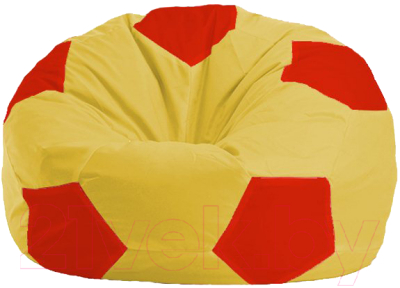 Бескаркасное кресло Flagman Мяч Стандарт М1.1-260 (жёлтый/красный)