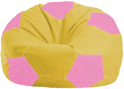 Бескаркасное кресло Flagman Мяч Стандарт М1.1-257 (жёлтый/розовый)