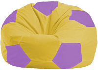 Бескаркасное кресло Flagman Мяч Стандарт М1.1-253 (жёлтый/сиреневый) - 