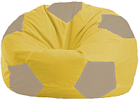 Бескаркасное кресло Flagman Мяч Стандарт М1.1-255 (жёлтый/тёмно-бежевый) - 