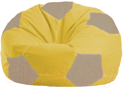 Бескаркасное кресло Flagman Мяч Стандарт М1.1-255 (жёлтый/тёмно-бежевый)