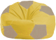 Бескаркасное кресло Flagman Мяч Стандарт М1.1-255 (жёлтый/тёмно-бежевый) - 