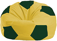 Бескаркасное кресло Flagman Мяч Стандарт М1.1-452 (жёлтый/тёмно-зелёный) - 