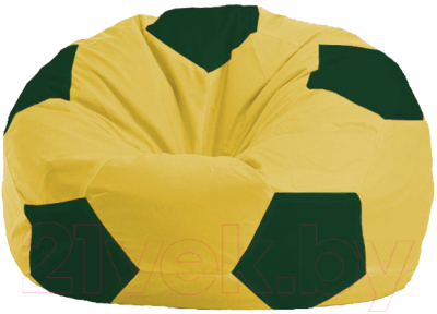 Бескаркасное кресло Flagman Мяч Стандарт М1.1-452 (жёлтый/тёмно-зелёный)