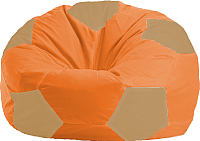Бескаркасное кресло Flagman Мяч Стандарт М1.1-30 (оранжевый/бежевый) - 