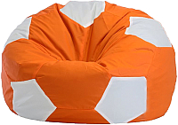 Бескаркасное кресло Flagman Мяч Стандарт М1.1-207 (оранжевый/белый) - 