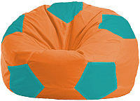 Бескаркасное кресло Flagman Мяч Стандарт М1.1-223 (оранжевый/бирюзовый) - 