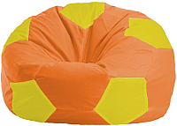 Бескаркасное кресло Flagman Мяч Стандарт М1.1-219 (оранжевый/жёлтый) - 