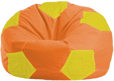 Бескаркасное кресло Flagman Мяч Стандарт М1.1-219 (оранжевый/жёлтый)