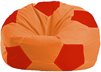 Бескаркасное кресло Flagman Мяч Стандарт М1.1-217 (оранжевый/красный) - 