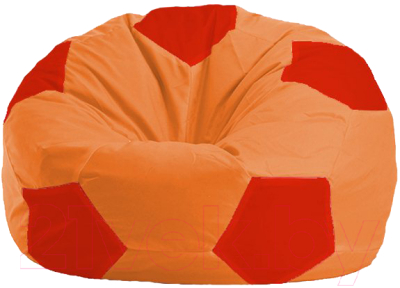 Бескаркасное кресло Flagman Мяч Стандарт М1.1-217 (оранжевый/красный)