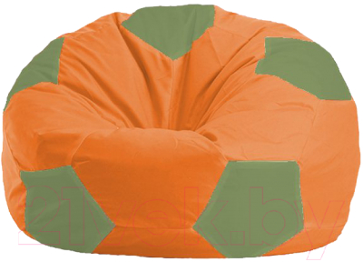 Бескаркасное кресло Flagman Мяч Стандарт М1.1-216 (оранжевый/оливковый)