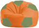 Бескаркасное кресло Flagman Мяч Стандарт М1.1-216 (оранжевый/оливковый) - 
