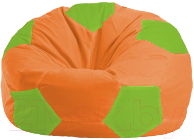 Бескаркасное кресло Flagman Мяч Стандарт М1.1-215 (оранжевый/салатовый)
