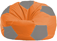 Бескаркасное кресло Flagman Мяч Стандарт М1.1-214 (оранжевый/серый) - 