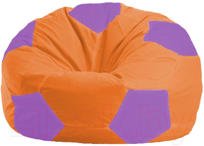 Бескаркасное кресло Flagman Мяч Стандарт М1.1-206 (оранжевый/сиреневый)