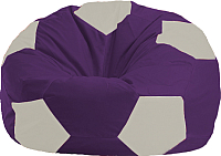Бескаркасное кресло Flagman Мяч Стандарт М1.1-36 (фиолетовый/белый) - 