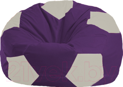 Бескаркасное кресло Flagman Мяч Стандарт М1.1-36 (фиолетовый/белый)
