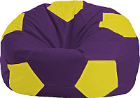 Бескаркасное кресло Flagman Мяч Стандарт М1.1-35 (фиолетовый/жёлтый) - 