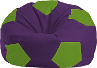 Бескаркасное кресло Flagman Мяч Стандарт М1.1-31 (фиолетовый/зелёный) - 