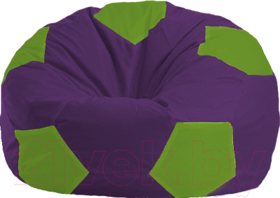 Бескаркасное кресло Flagman Мяч Стандарт М1.1-31 (фиолетовый/зелёный)