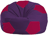 Бескаркасное кресло Flagman Мяч Стандарт М1.1-68 (фиолетовый/малиновый) - 