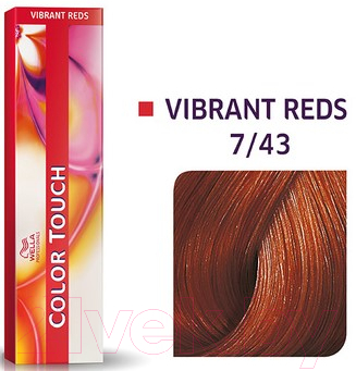 Крем-краска для волос Wella Professionals Color Touch 7/43 (красный тициан)