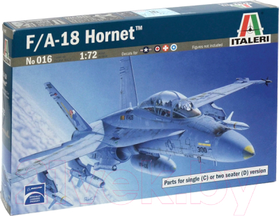 Сборная модель Italeri Палубный истребитель-бомбард. F/A 18 Wild Weasel C/D 1:72 / 0016