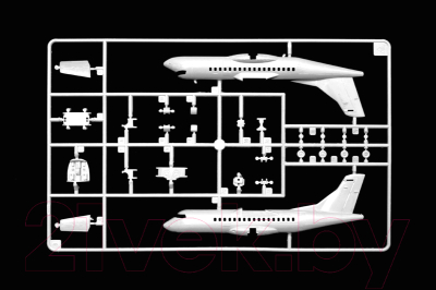 Сборная модель Italeri Двухмоторный турбовинтовой самолет ATR 42-500 1:144 / 1801