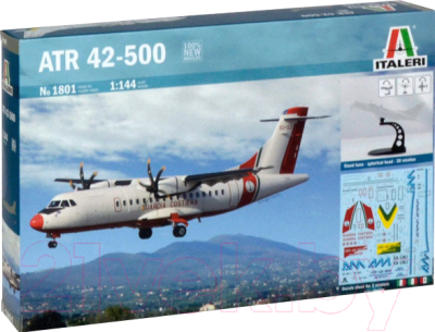 Сборная модель Italeri Двухмоторный турбовинтовой самолет ATR 42-500 1:144 / 1801