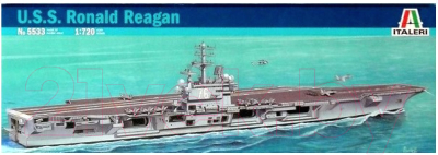 Сборная модель Italeri Американский авианосец U.S.S. Ronald Reagan CVN-76 1:720 / 5533