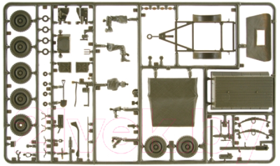 Сборная модель Italeri Армейский внедорожник Jeep Willys с фигурками солдат 1:35 / 0314