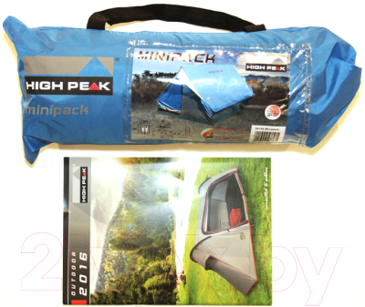 Палатка High Peak Minipack / 10155 (синий/серый)