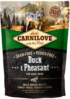 Сухой корм для собак Carnilove Adult Duck & Pheasant / 150825 (1.5кг)
