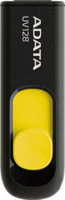 

Usb flash накопитель A-data, DashDrive UV128 Black/Yellow 64GB (AUV128-64G-RBY)