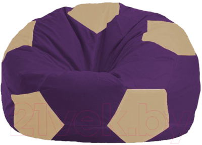 Бескаркасное кресло Flagman Мяч Стандарт М1.1-73 (фиолетовый/светло-бежевый)