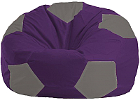 Бескаркасное кресло Flagman Мяч Стандарт М1.1-72 (фиолетовый/серый) - 