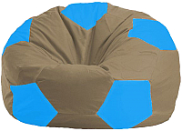 Бескаркасное кресло Flagman Мяч Стандарт М1.1-96 (бежевый/голубой) - 