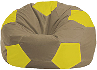 Бескаркасное кресло Flagman Мяч Стандарт М1.1-95 (бежевый/жёлтый) - 
