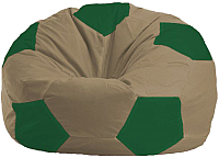 Бескаркасное кресло Flagman Мяч Стандарт М1.1-94 (бежевый/зелёный) - 