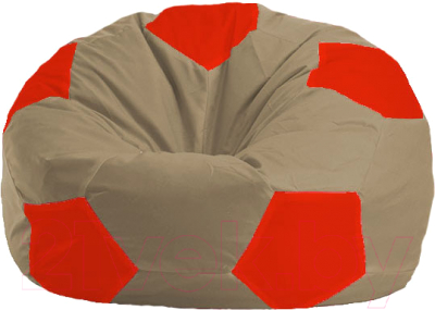 Бескаркасное кресло Flagman Мяч Стандарт М1.1-92 (бежевый/красный)