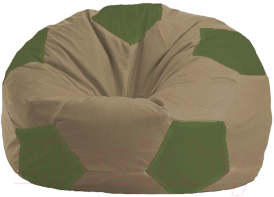 Бескаркасное кресло Flagman Мяч Стандарт М1.1-91 (бежевый/оливковый)