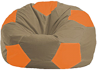 Бескаркасное кресло Flagman Мяч Стандарт М1.1-90 (бежевый/оранжевый) - 
