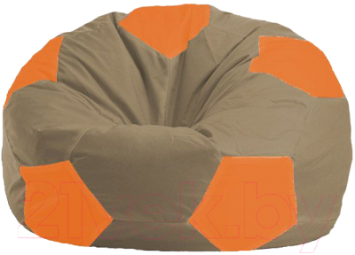 Бескаркасное кресло Flagman Мяч Стандарт М1.1-90 (бежевый/оранжевый)