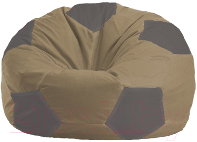 Бескаркасное кресло Flagman Мяч Стандарт М1.1-86 (бежевый/серый)