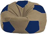 Бескаркасное кресло Flagman Мяч Стандарт М1.1-85 (бежевый/синий) - 