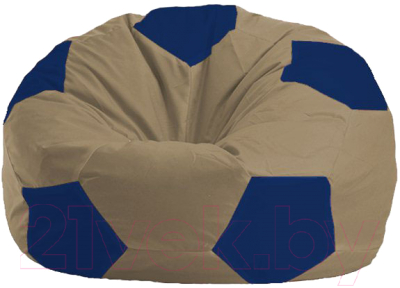 Бескаркасное кресло Flagman Мяч Стандарт М1.1-85 (бежевый/синий)