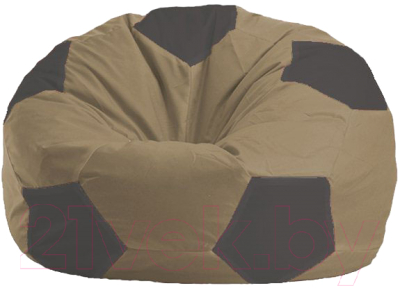 Бескаркасное кресло Flagman Мяч Стандарт М1.1-76 (бежевый/тёмно-серый)