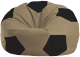 Бескаркасное кресло Flagman Мяч Стандарт М1.1-77 (бежевый/чёрный) - 