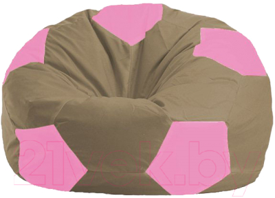 Бескаркасное кресло Flagman Мяч Стандарт М1.1-89 (бежевый/розовый)